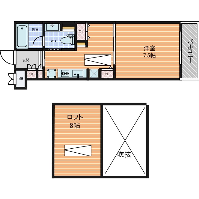 アミティエ扇町公園 間取り