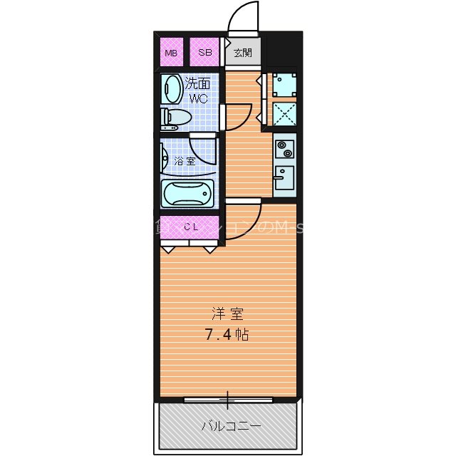 フローライト長堀橋 間取り